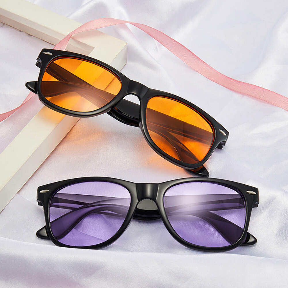 Retro Tinted Candy-Colored Sunglasses with UV400 Protection, PC Frame and Lenses