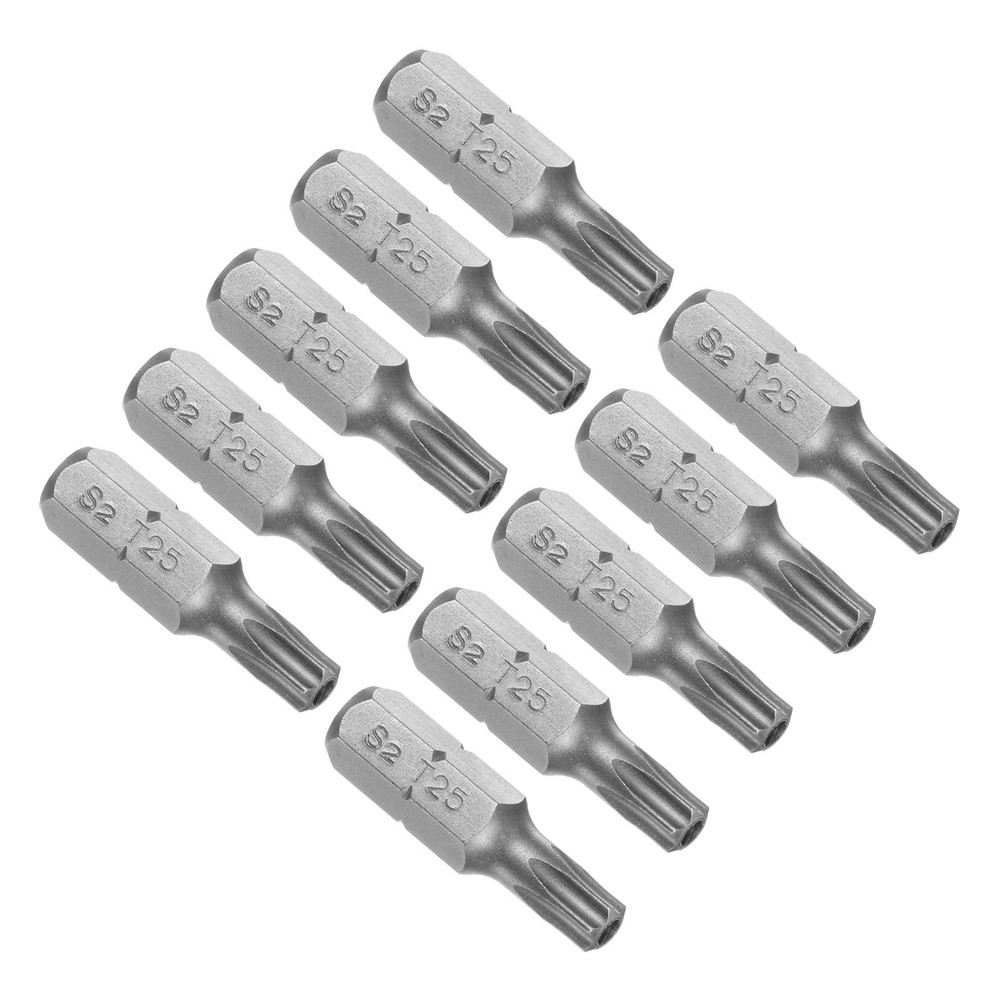 10pcs T25 Torx Screwdriver Bits 1/4 Hex Shank 25mm Magnetic