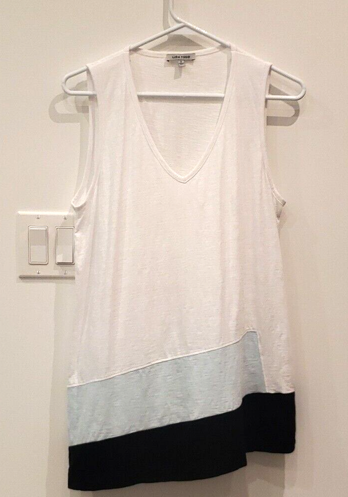 Lisa Todd Lightweight White Sleeveless Tank Top Tunic in Women’s Size Small