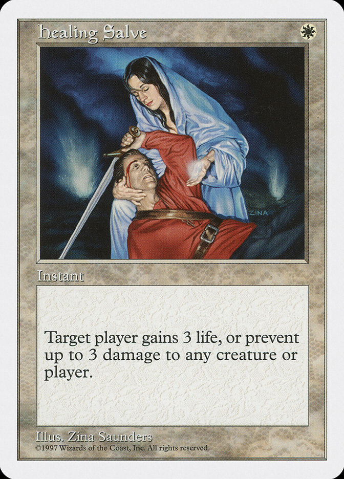 MTG Magic the Gathering Healing Salve (33/460) Fifth Edition MP