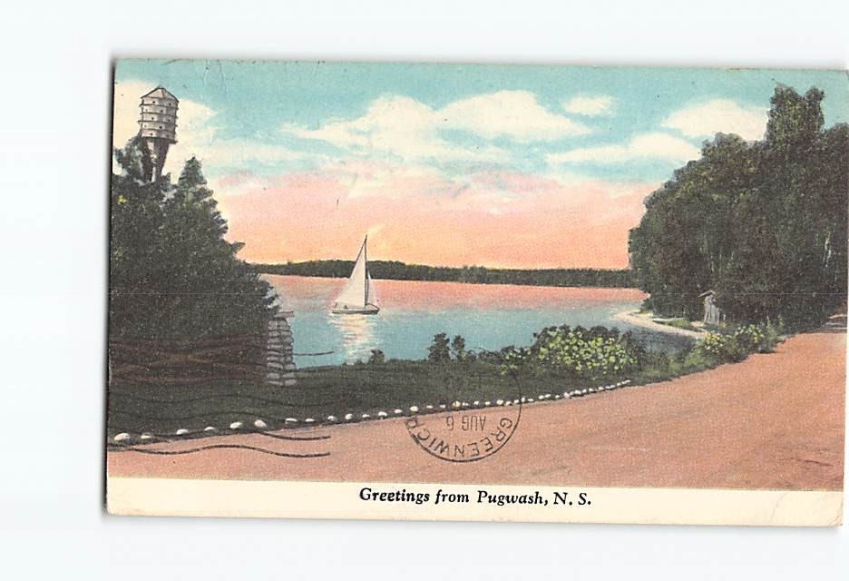 Postcard Scenic Lake View Greetings from Pugwash Nova Scotia Canada