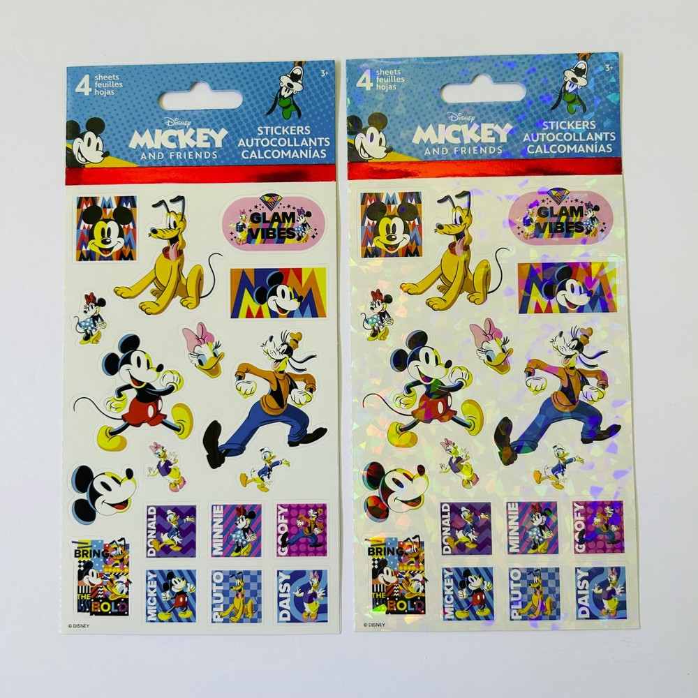 MICKEY AND FRIENDS Stickers Glossy&Holographic| 4 total sheets-NEW! by Sandylion