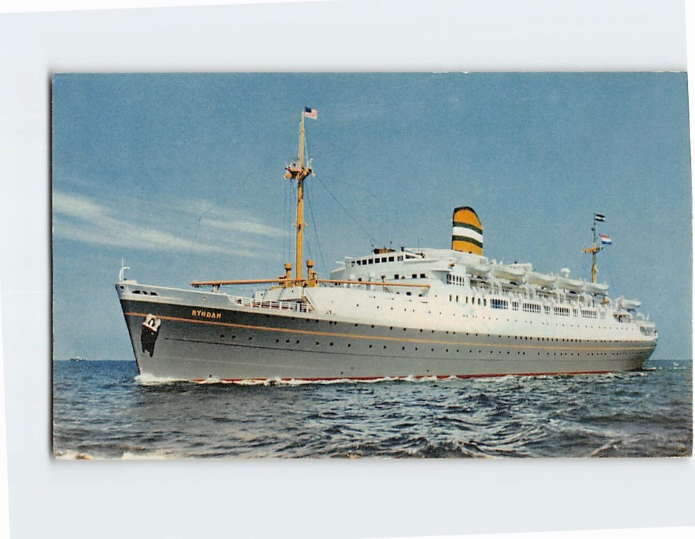 Postcard SS Ryndam Holland America Line