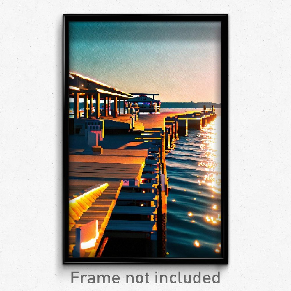 Pixel Art Poster - Wild Dock (8 Bit Psychedelic Trippy Weird Video Game Print)