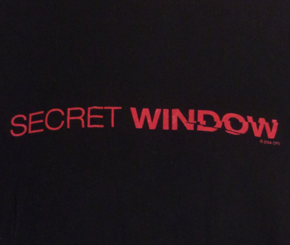 RARE vintage 00s Y2K Secret Window Movie Film Promo T-Shirt 2004 Johnny Depp XL