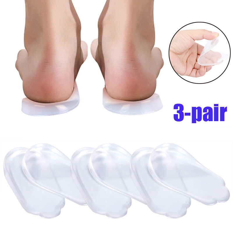 Men Women Shoe Insole Silicone Corrective Pronation Heel Lift Taller Inserts Pad