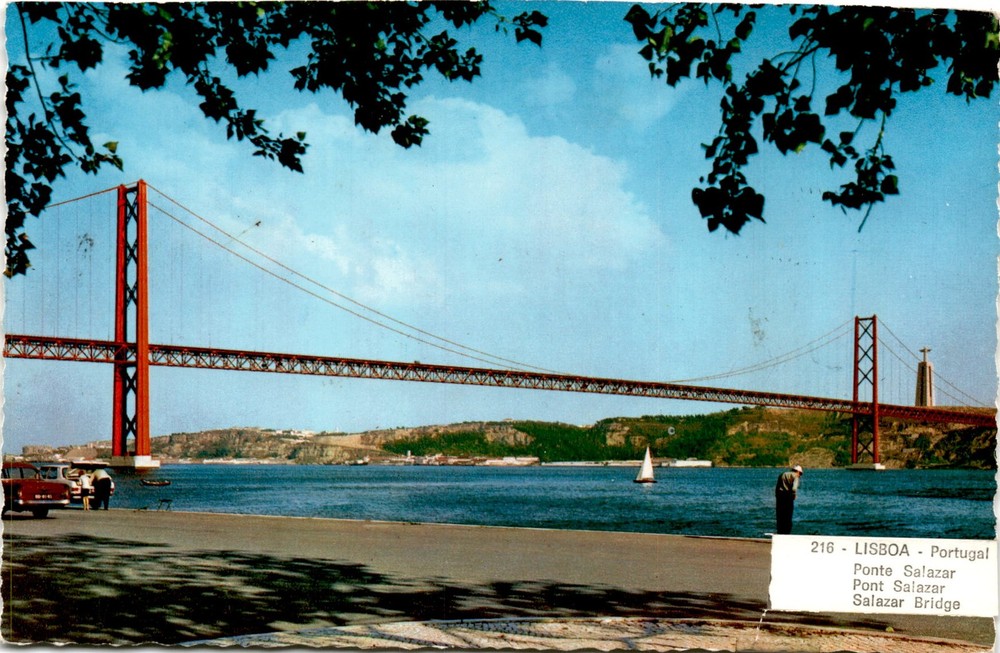 LISBOA, Portugal, Ponte Salazar, Salazar Bridge, Portugal Turistico Postcard