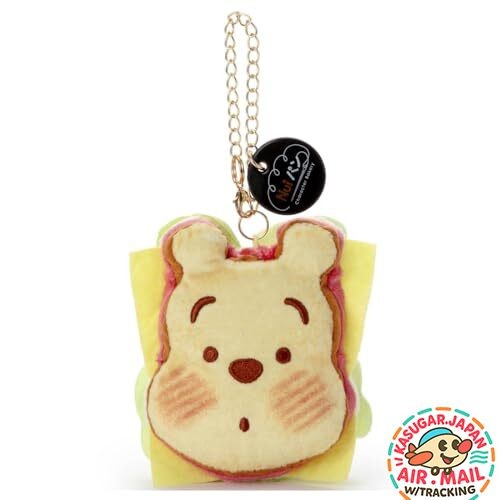 Takara Tomy Arts Disney Nui Pan Sandwich Pooh Strap Plush H18cm fm Japan