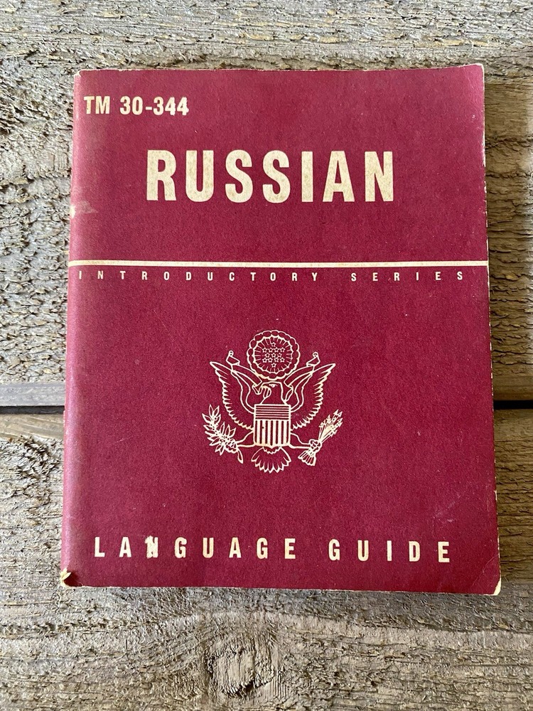 Russian Language Guide TM 30-344 War Department Soft Cover 1943