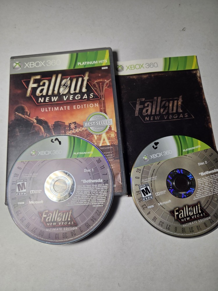 Fallout: New Vegas - Ultimate Edition (Xbox 360, 2012)-Clean Discs-Tested