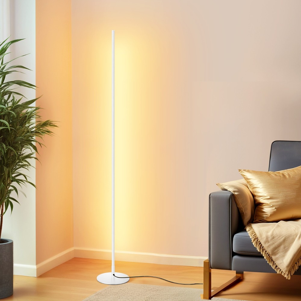 EDISHINE 146cm Tall Floor Lamp, LED Dimmable Standing Light with Foot Switch