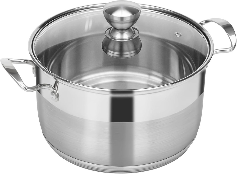 Stainl Steel Sto Pot - 12 Quart Lar Cooking Pot with Lid