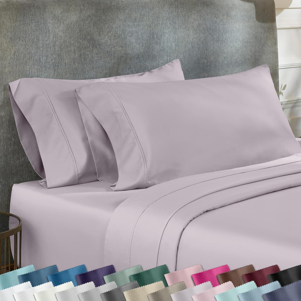 King Size Pillowcase Set - 400 Thread Count, 100% Cotton Sateen, Set of 2 Pillow