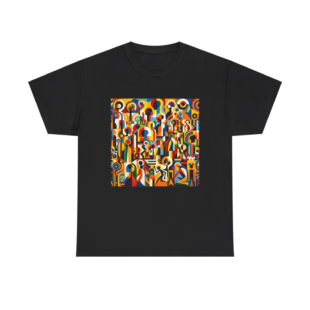 Unisex Adult T Shirt Abstract African Modern Art Colorful Designer Graphic Tee-image