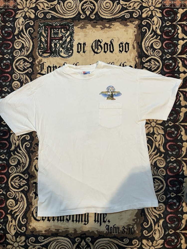 Vintage 90s Hanes Beefy-TAmerican Welder GraphicPocket Tee Large