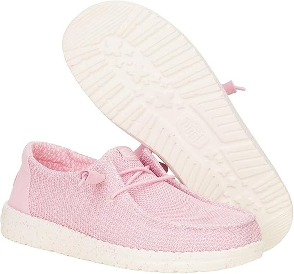 Hey Dude Wendy Stretch Rosette Pink Women's Loafer Casual Shoes
