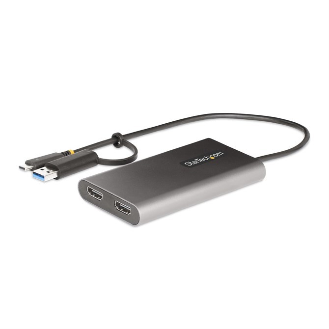 StarTech.com USB-C to Dual-HDMI Adapter - USB-C or A to 2x HDMI - 4K 60Hz - 100W