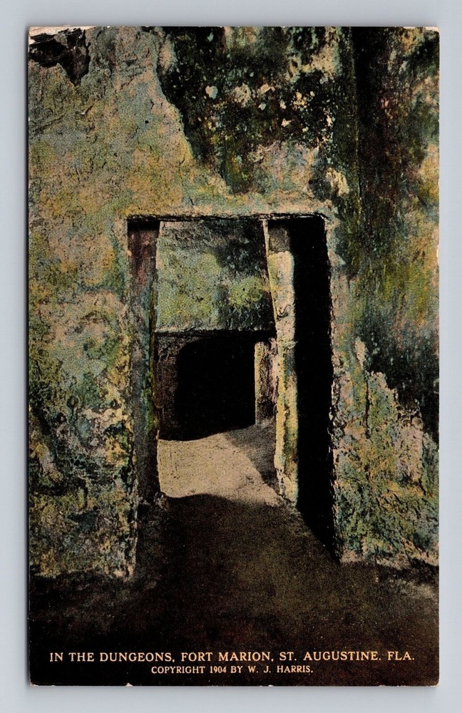 Florida FL St Augustine In The Dungeons Fort Marion Vintage Postcard
