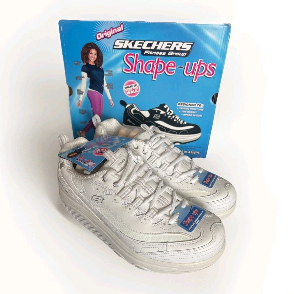 NWT | Skechers - Women’s Shape-Ups Shoes Sneakers 9.5 White/Silver + DVD Booklet