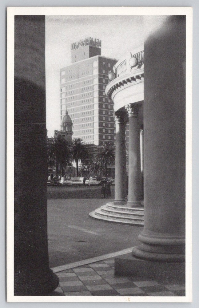 Montevideo Uruguay Plaza Independencia Vintage Postcard Ediciones Impresora