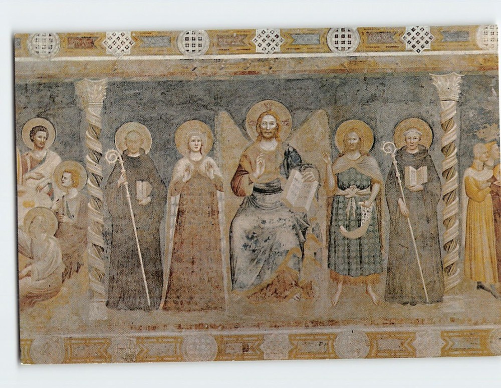 Postcard Fresco from the Pomposa Abbey Italy