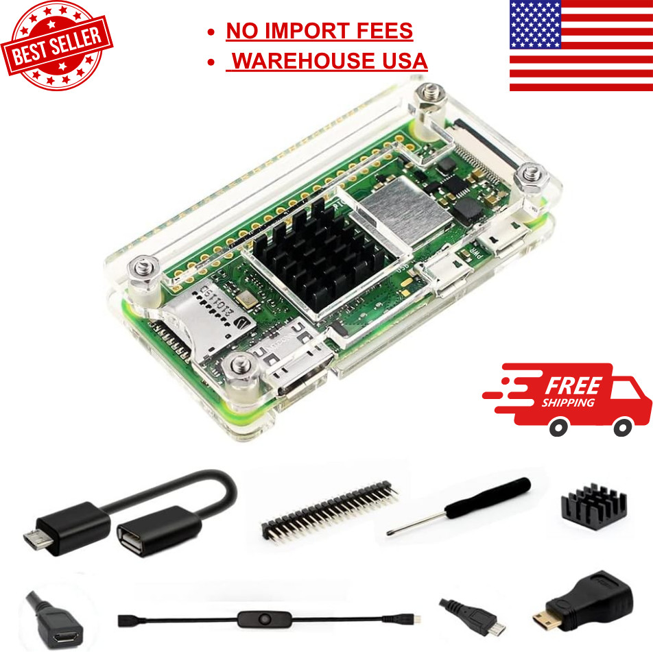 Raspberry Pi Zero 2 W (ARM Cortex-A53, 1GHz, 512MB RAM) All-in-One Board...