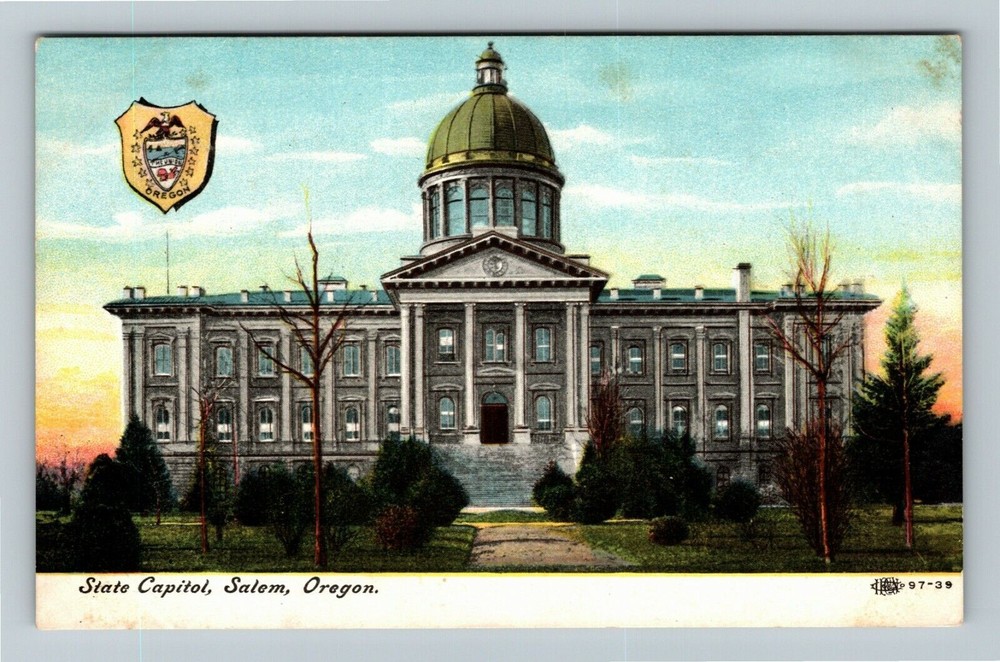Salem OR-Oregon, State Capitol Vintage Souvenir Postcard