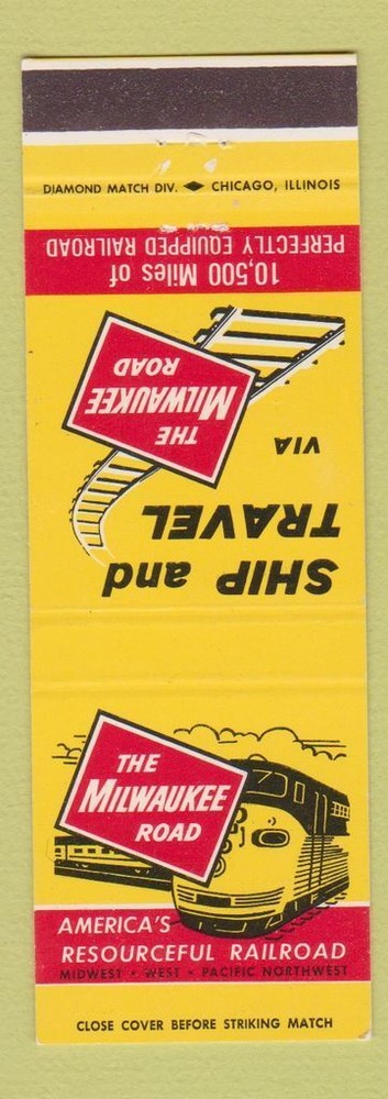 Matchbook Cover - Milwaukee Road Railroad
