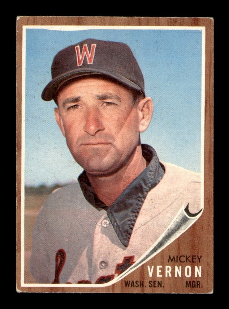 1962 Topps #152 Mickey Vernon Manager EX Condition by OBGcards
