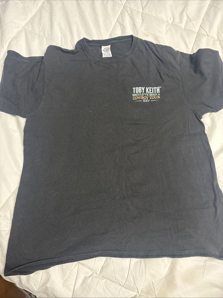 Toby Keith 2018 Tour Men's Graphic T-Shirt Should've Been a Cowboy Size L