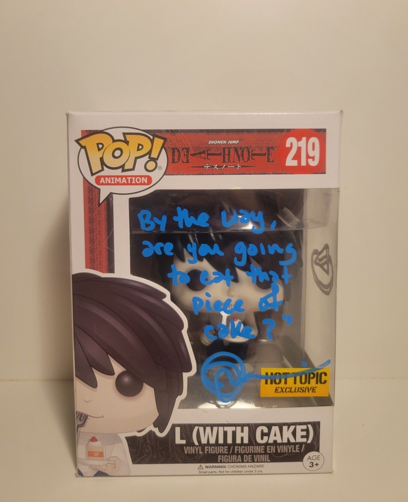 VAULTED L w/ Cake Funko POP! #219 In GREAT CONDITION, Autograph, (w/ protector)