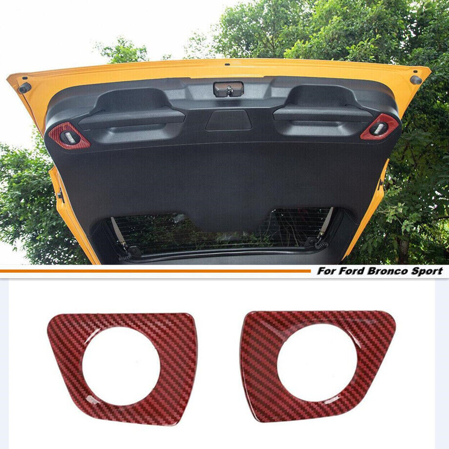 Car Tailgate Light Lamp Cover Fit Fitd Bronco Sport 21-24 Accessories Red Carbon