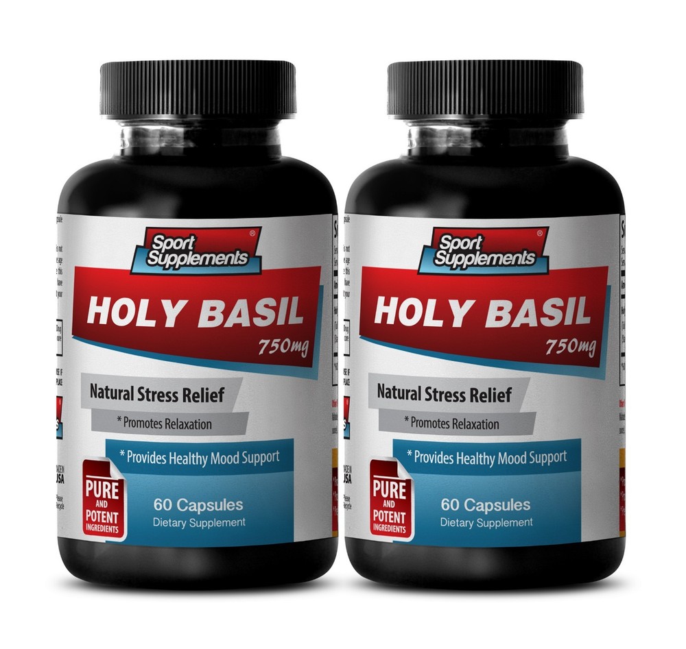 Brain Supplement - Holy Basil Extract 750mg - Provides Healthy Mood Support  2B