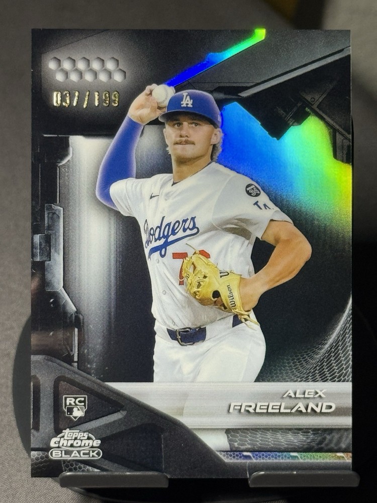 2026 Topps Chrome Black Alex Freeland Auto RC Refractor Rookie #/199 Dodgers