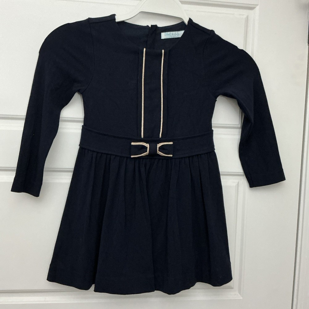 Girl's Abel & Lula Mayoral Navy Gold Details Party Dress Size 4