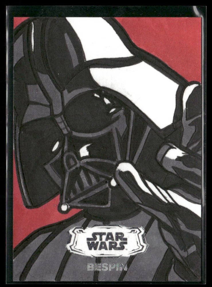 2024 Topps Star Wars Hyperspace Patrick Giles Sketch Silver Foil Darth Vader