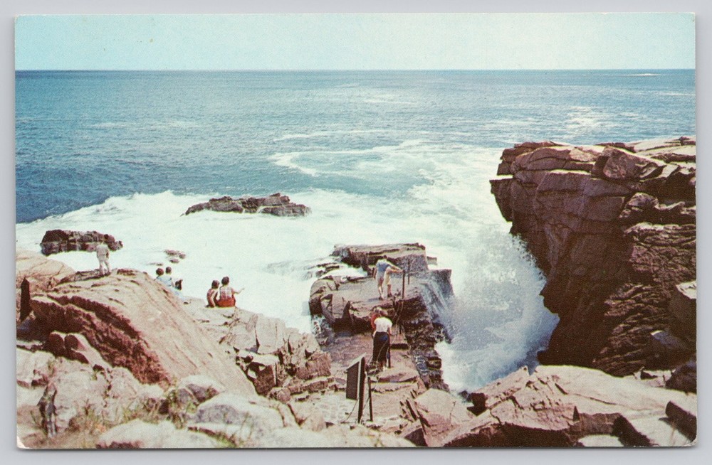 Thunder Hole Postcard Acadia National Park Maine Mt Desert Island Ray Goodrich-image