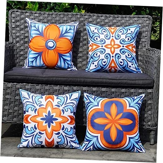 Outdoor Pillow Covers Waterproof Set of 4 18