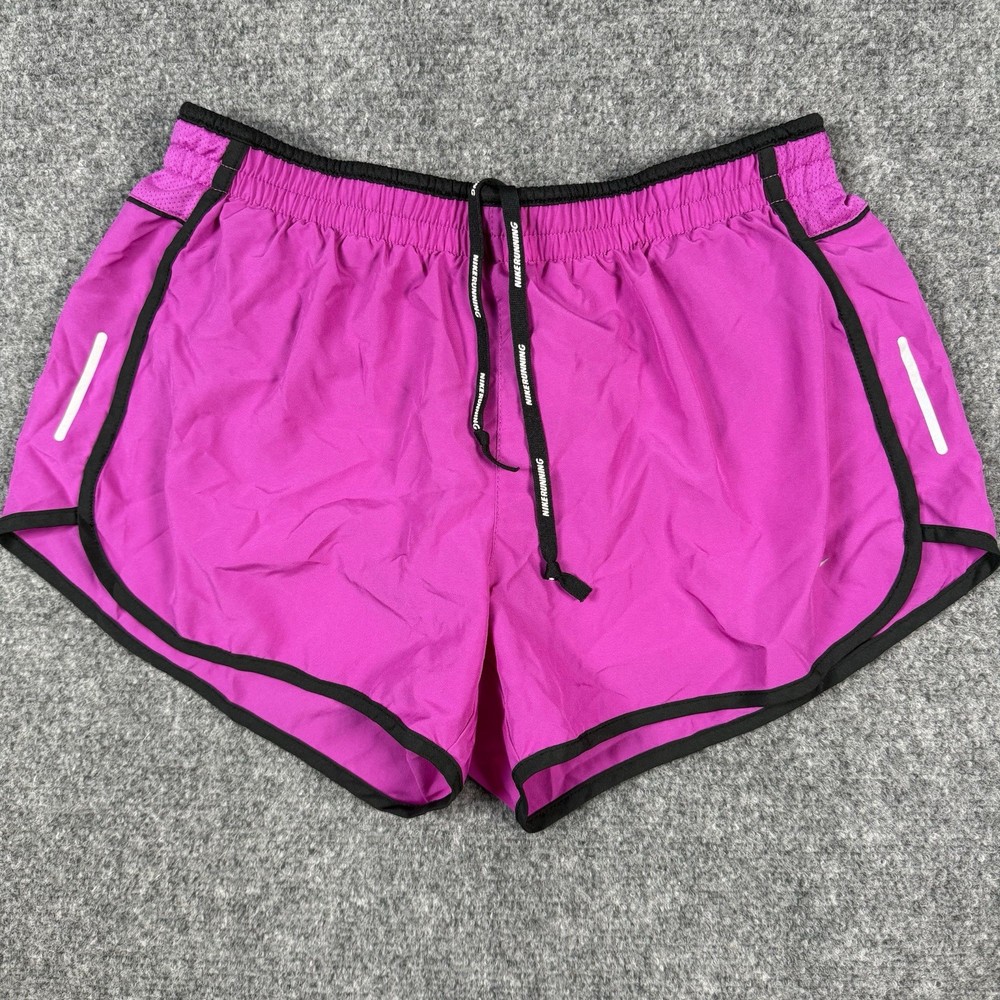 Nike Dri-Fit Tempo Running Shorts Magenta Pink Purple Mesh Trim Womens Size M