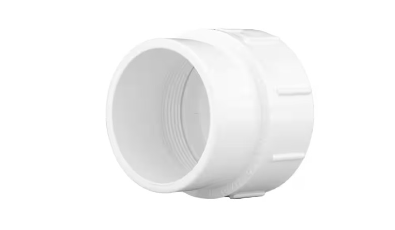 Charlotte Pipe 3 in. PVC DWV Fitting Cleanout Adapter with Cleanout Plug.