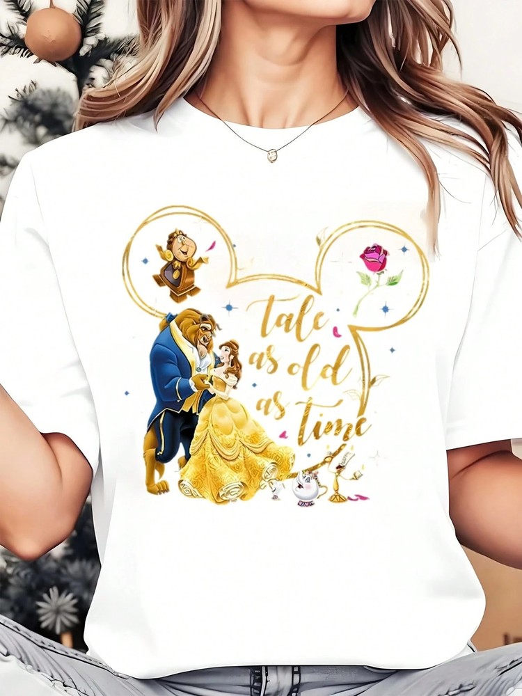 Disney T-Shirt Beauty And The Beast Men Women Unisex #5