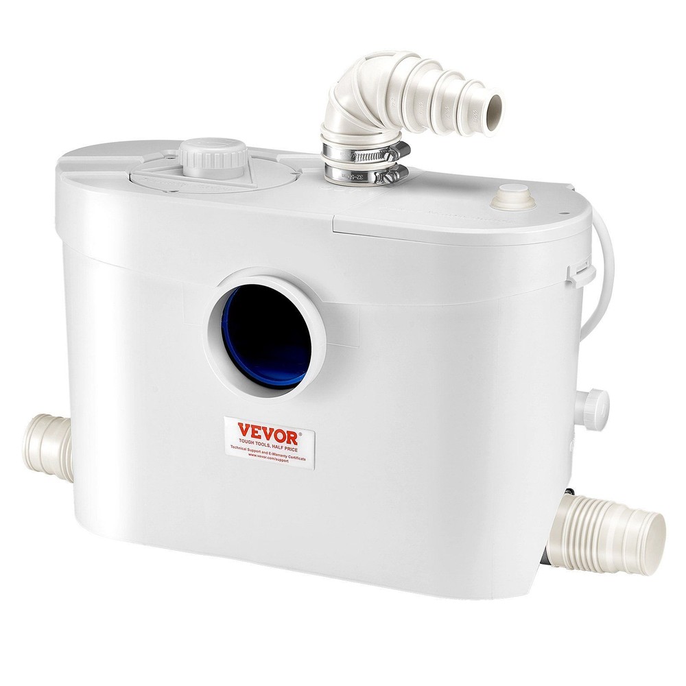 900W Macerator Pump 48 GPM 40ft Lift for Toilet Basement Sink
