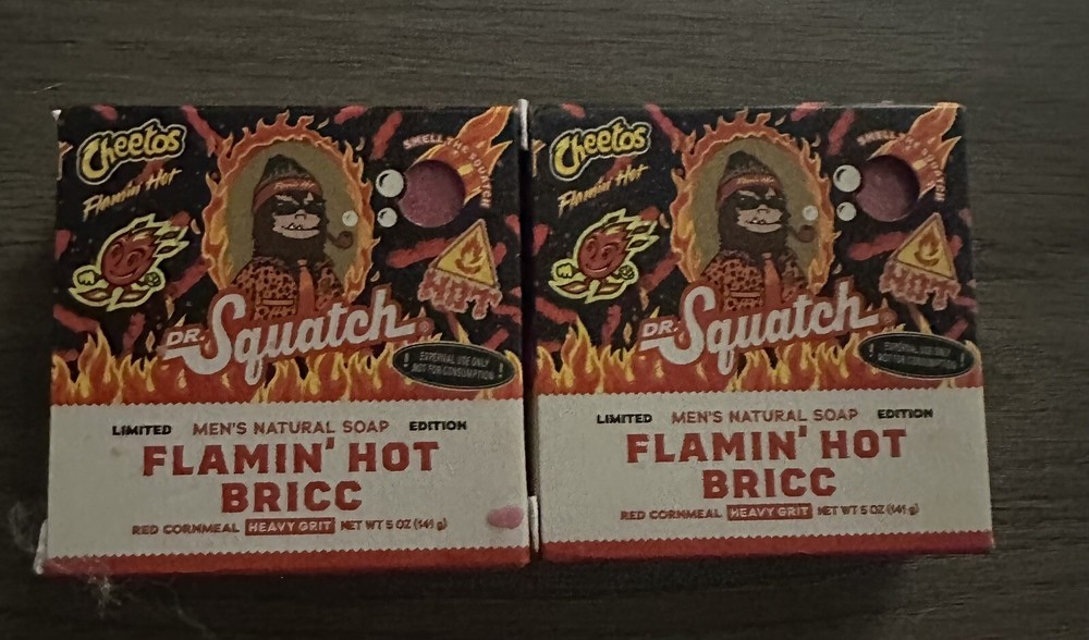2 PACK Dr. Squatch Flamin' Hot Bricc LIMITED EDITION  🔥🔥🔥🔥