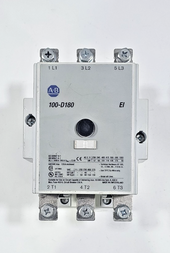 ALLEN-BRADLEY 100-D180 EI CONTACTOR SER.A 250A 150HP 3P COLI 110-130V 50/60Hz @2