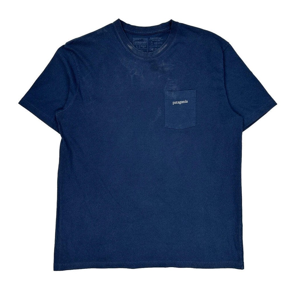 Responsibili-Tee Patagonia T-Shirt - Large Blue Cotton