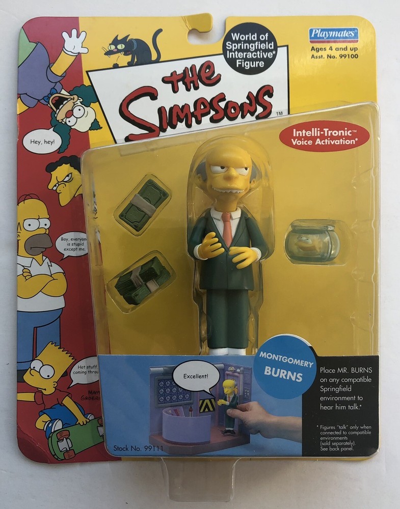The Simpsons Playmates Montgomery Monty Burns Action Figure World Of Springfield