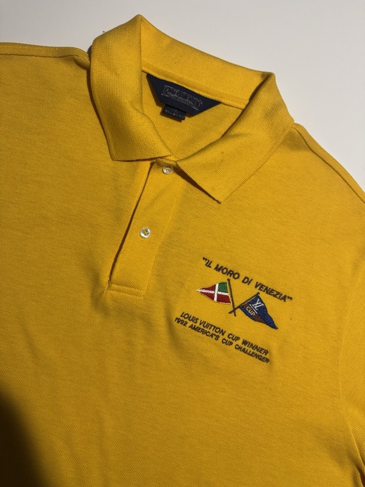 Vintage 1992 Louis Vuitton Cup Il Moro Di Venezia Polo Shirt Made USA Sailing XL