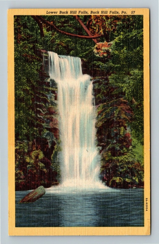Buck Hill Falls PA-Pennsylvania, Lower Buck Hill Falls Vintage Souvenir Postcard