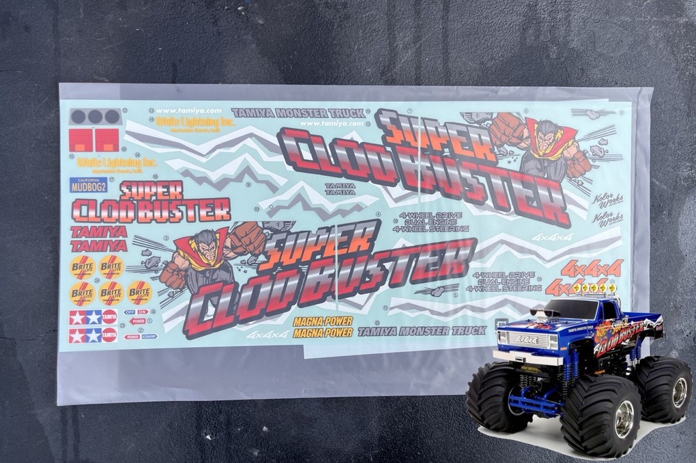 2004 Tamiya Super Clod Buster RC 1:10 Decal Sticker Sheet ORIGINAL BRAND NEW