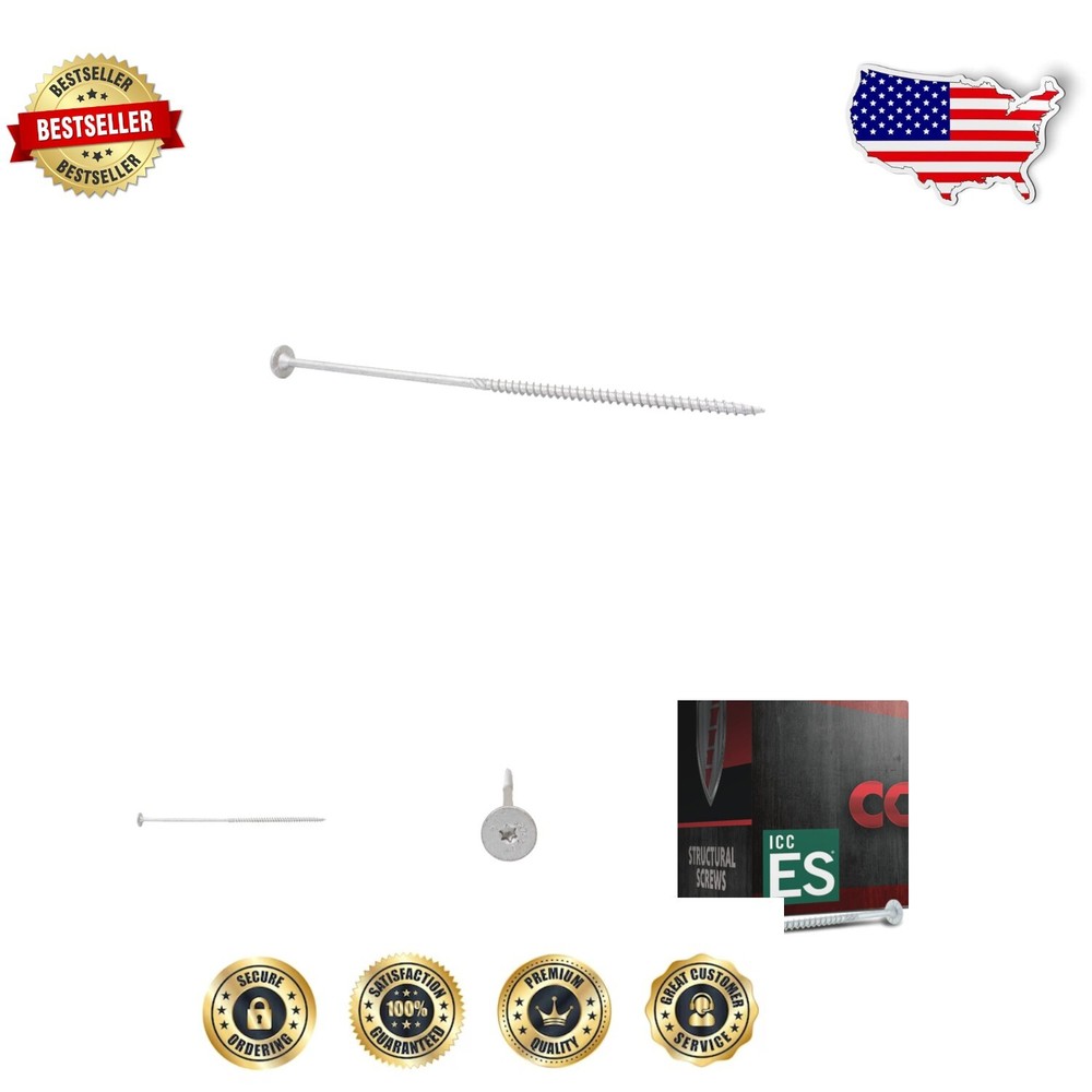 ICC Certified 0.275” x 10” Structural Screws - 50 Pack for Reliable Construction